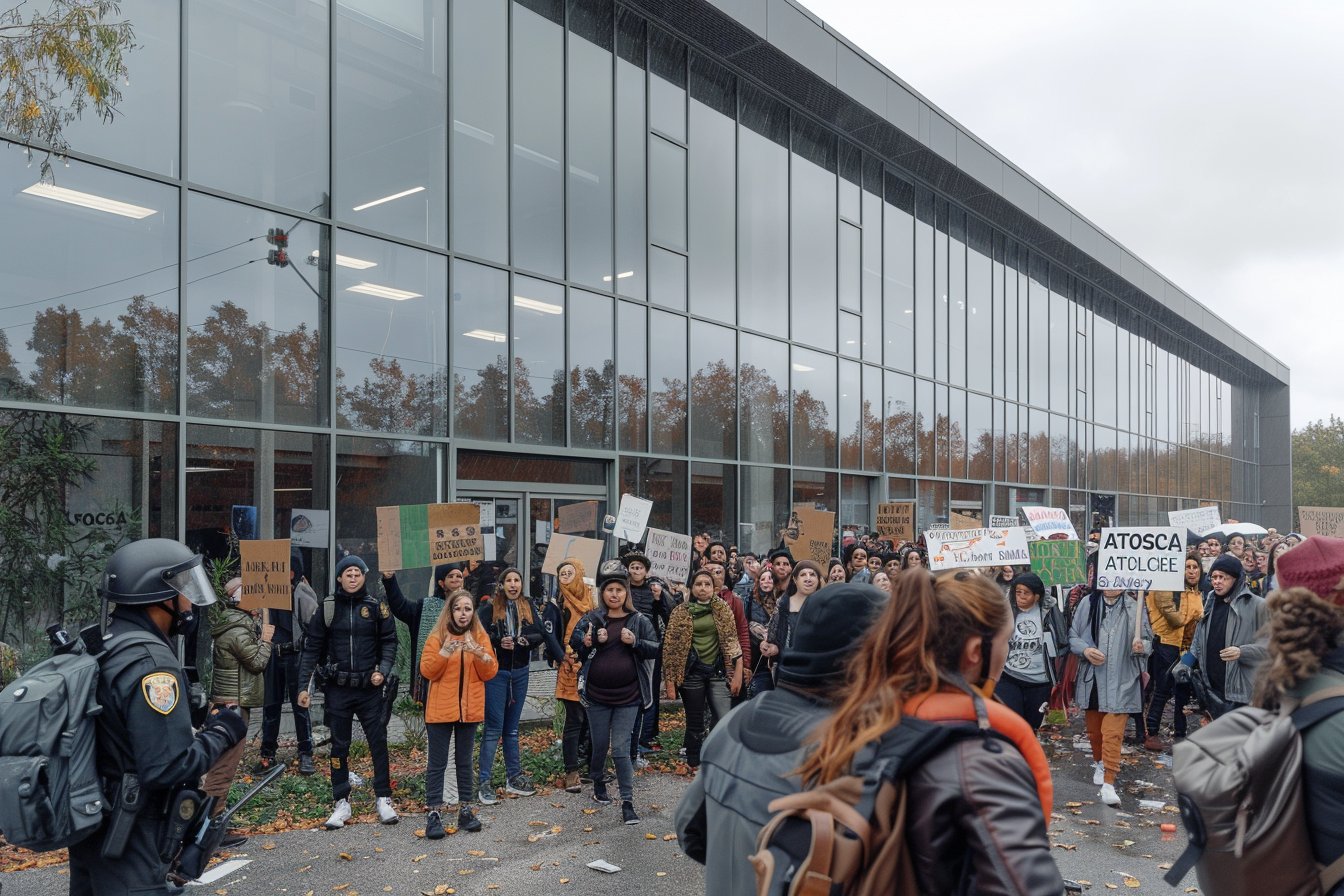 Le samedi 9 décembre, les protestataires ont pénétré sur le terrain de la future usine de bitume de Puylaurens.
